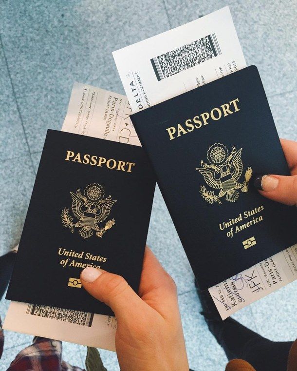Passport and boarding passes
